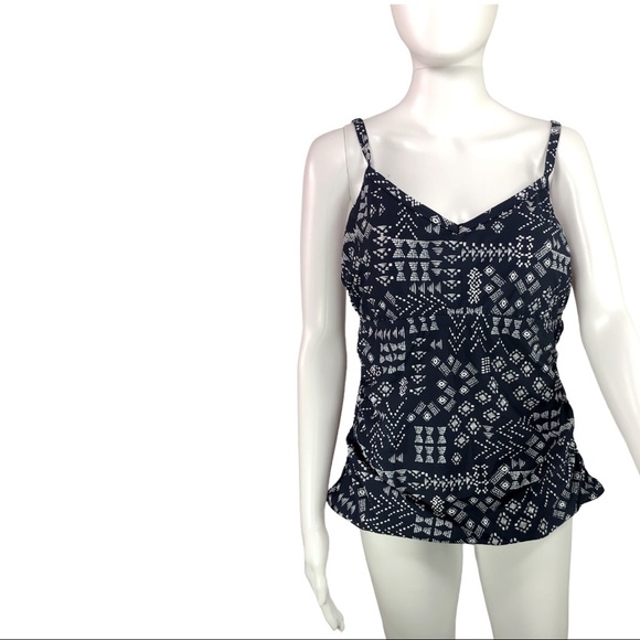 Kona Sol Swim Kona Sol Navy Shirred Halter Tankini Top Poshmark